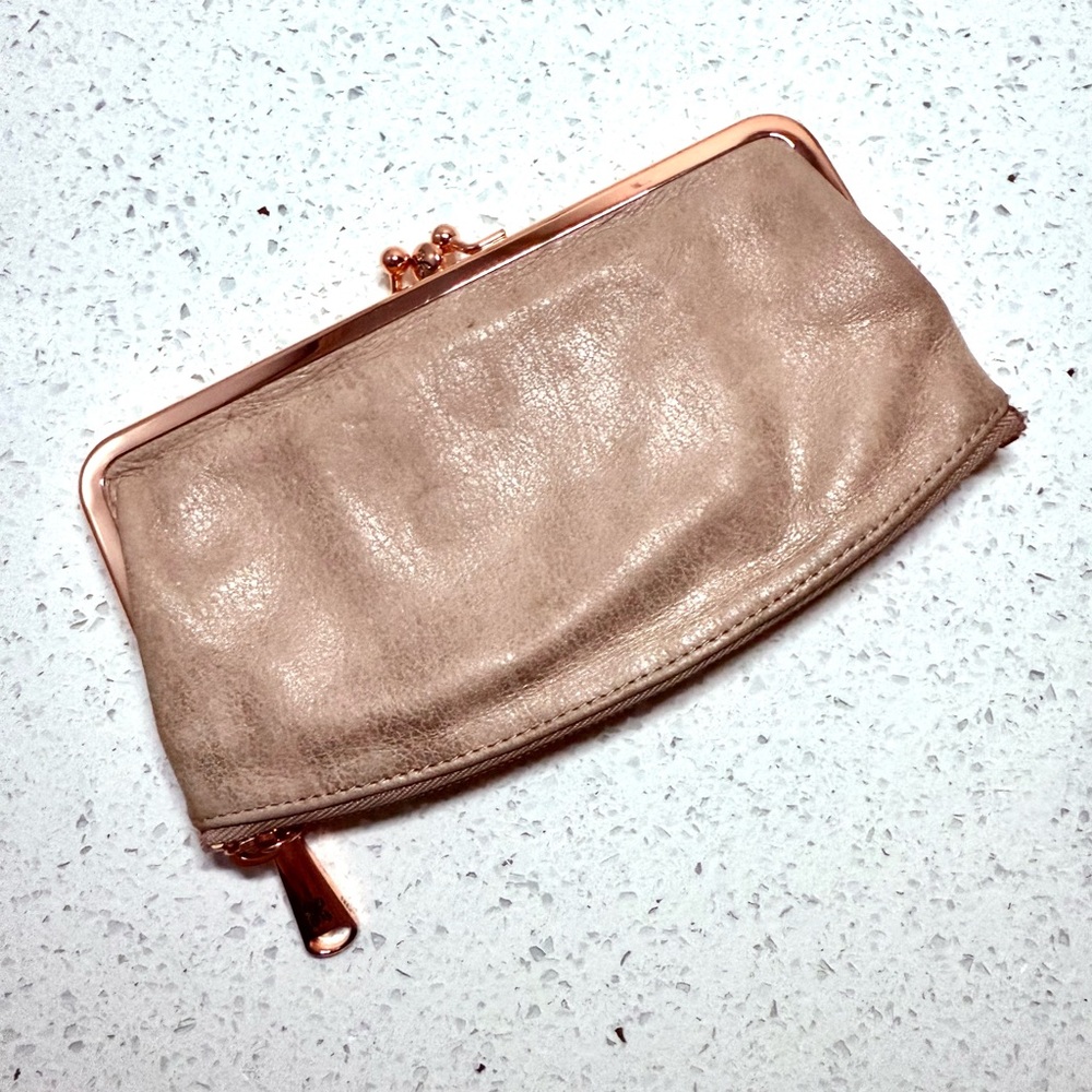 HOBO Wallet Clutch Rose Gold hardware